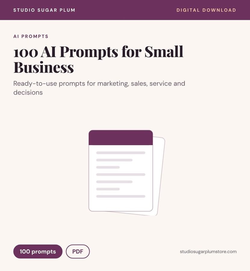 100 AI Prompts for Small Business