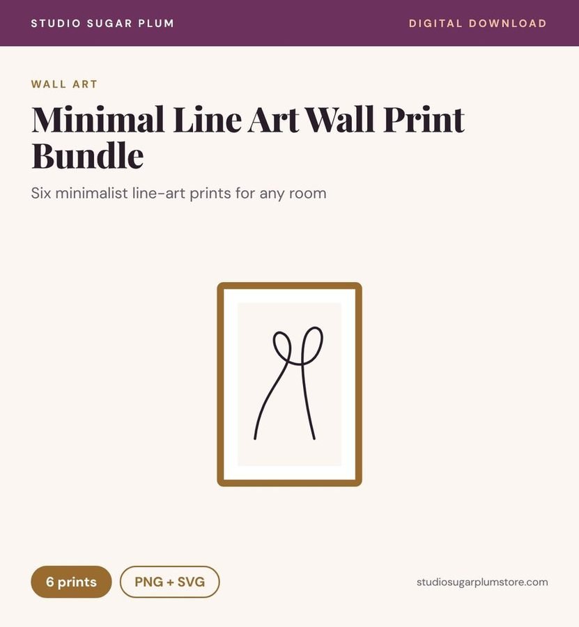 Minimal Line Art Wall Print Bundle