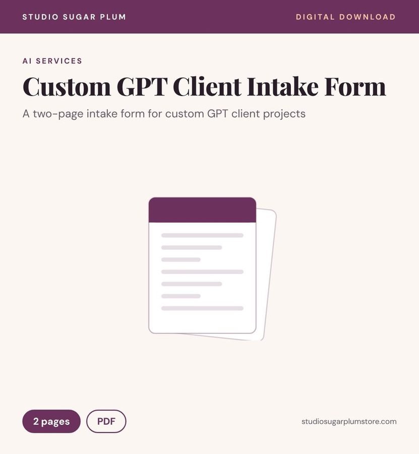 Custom GPT Client Intake Form