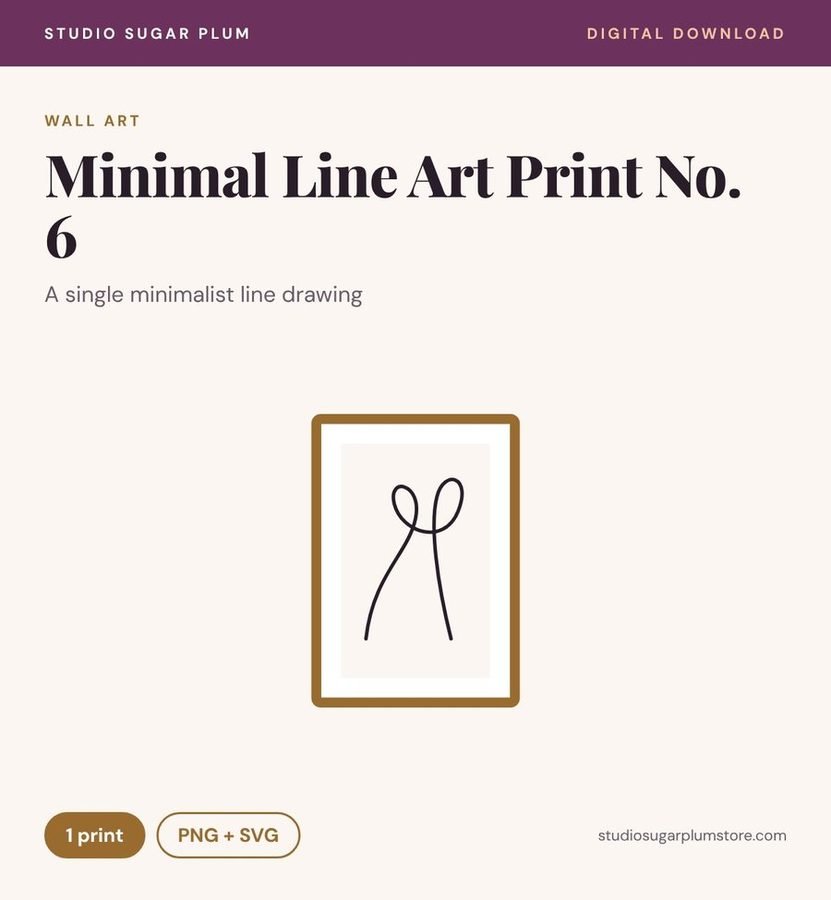 Minimal Line Art Print No. 6