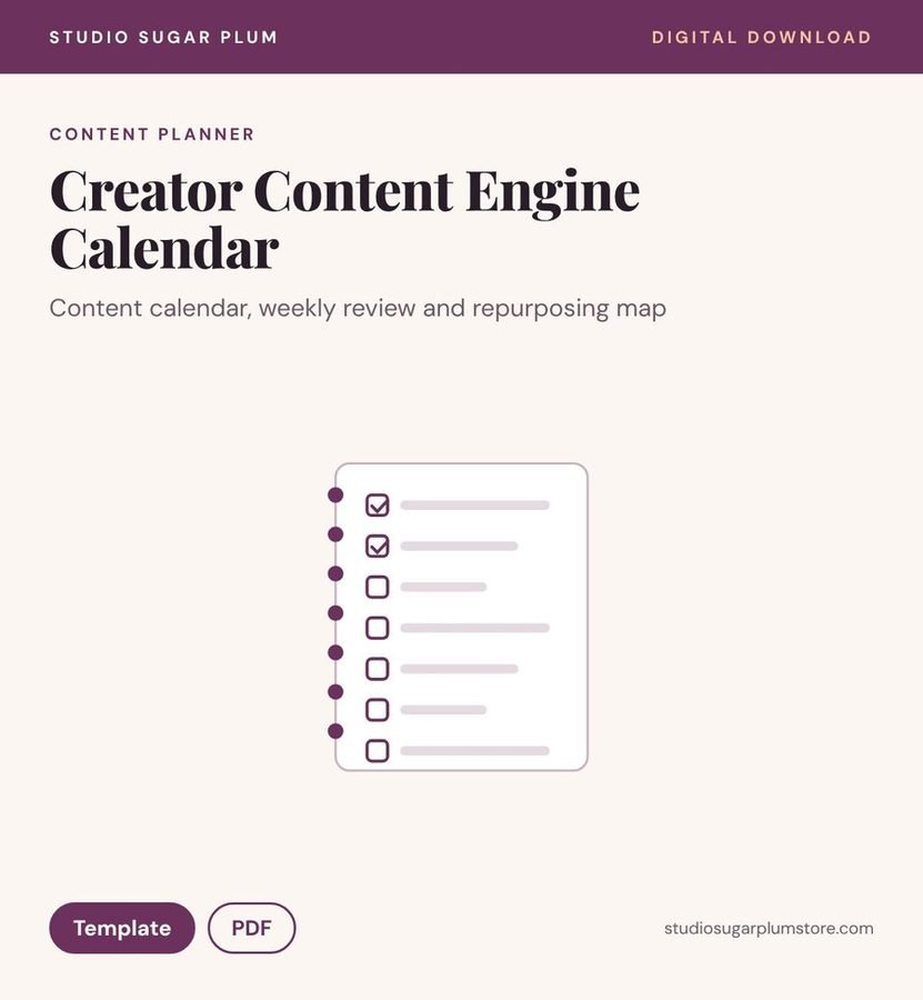 Creator Content Engine Calendar