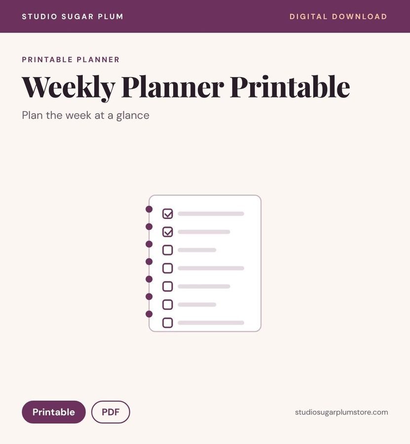 Weekly Planner Printable
