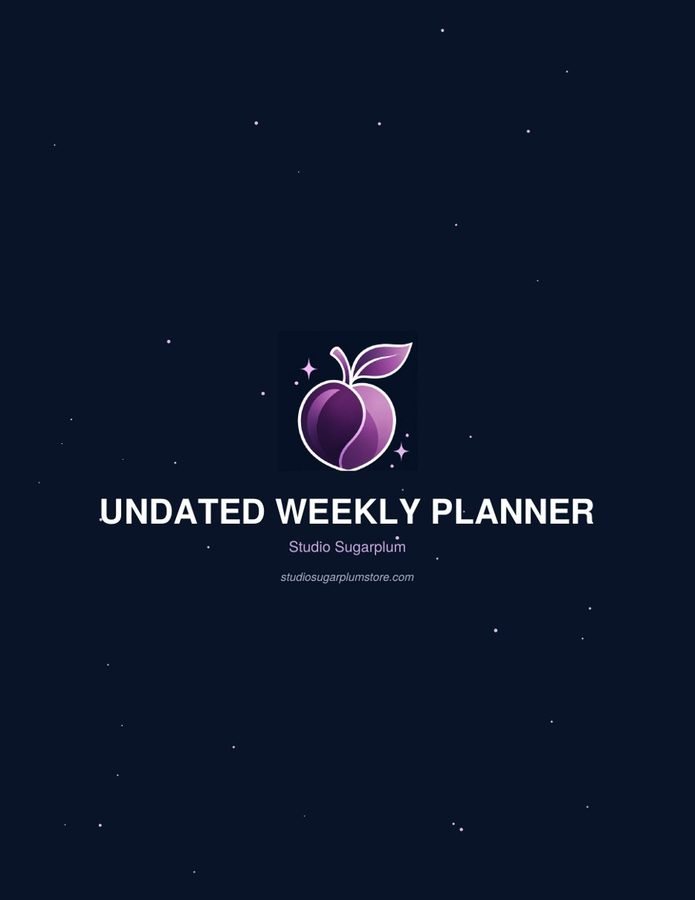 Undated Weekly Planner (Studio Sugarplum)