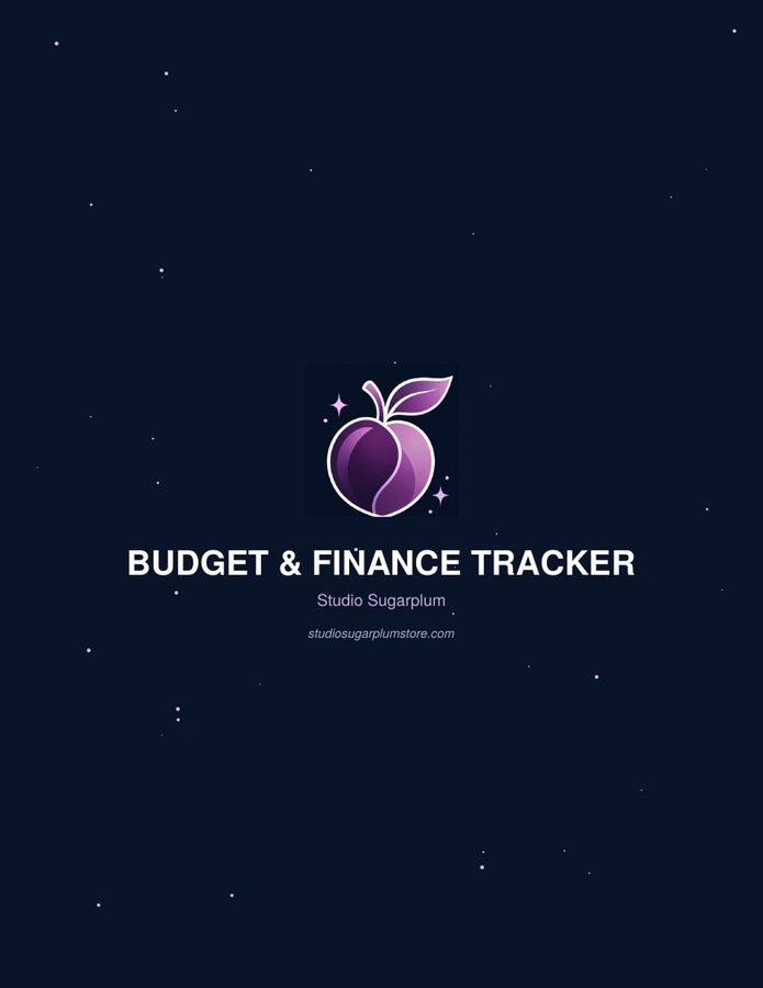 Budget & Finance Tracker (Studio Sugarplum)