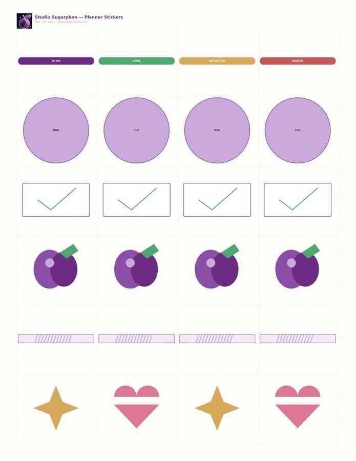 Planner Sticker Sheet (Studio Sugarplum)