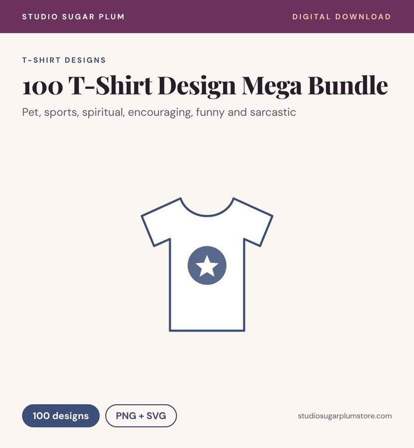 100 T-Shirt Design Mega Bundle