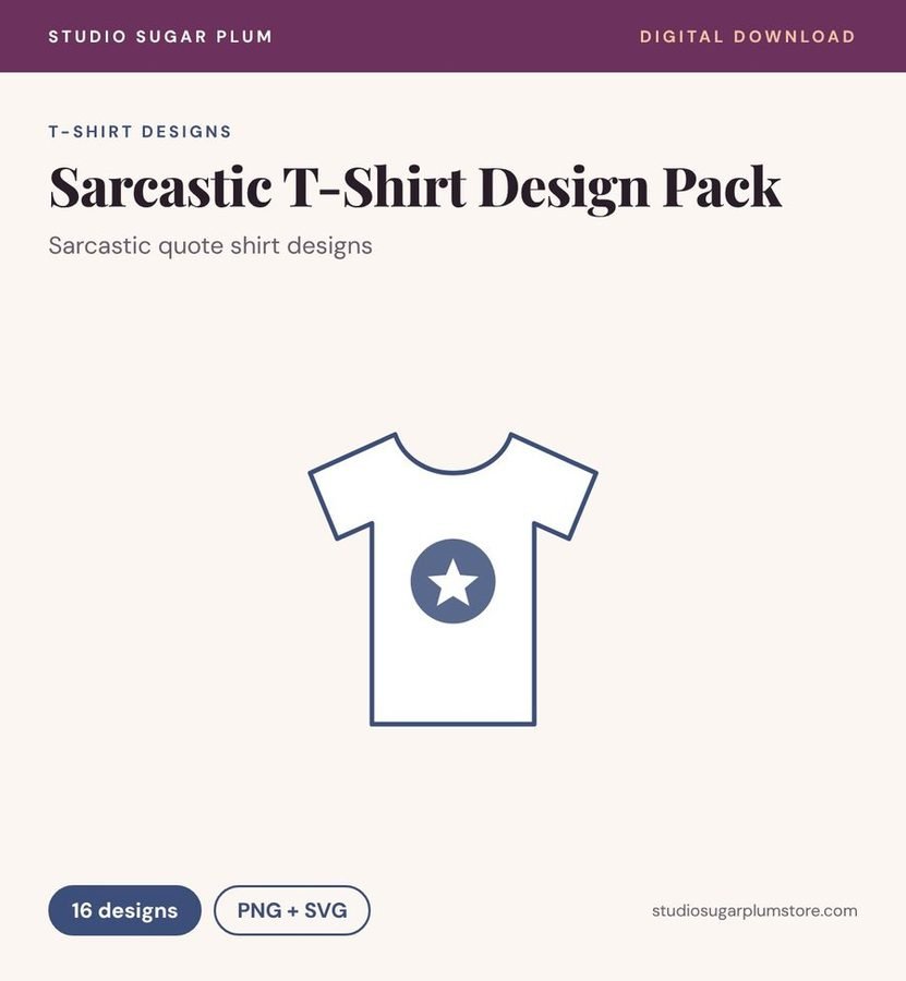 Sarcastic T-Shirt Design Pack