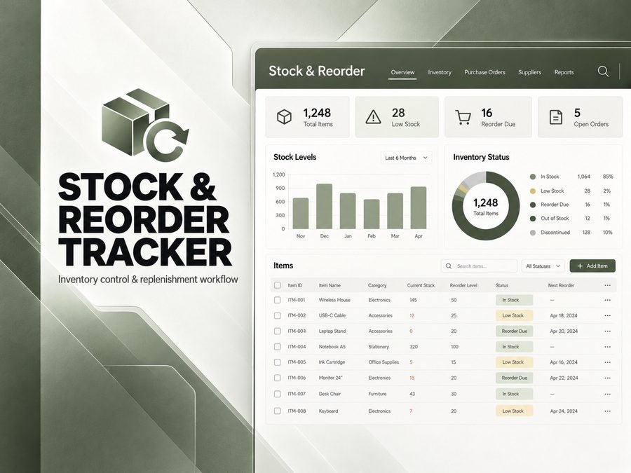 Stock & Reorder Tracker